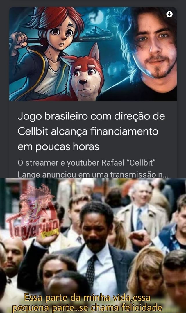 Jogo brasileiro com direção de Cellbit alcança financiamento em horas