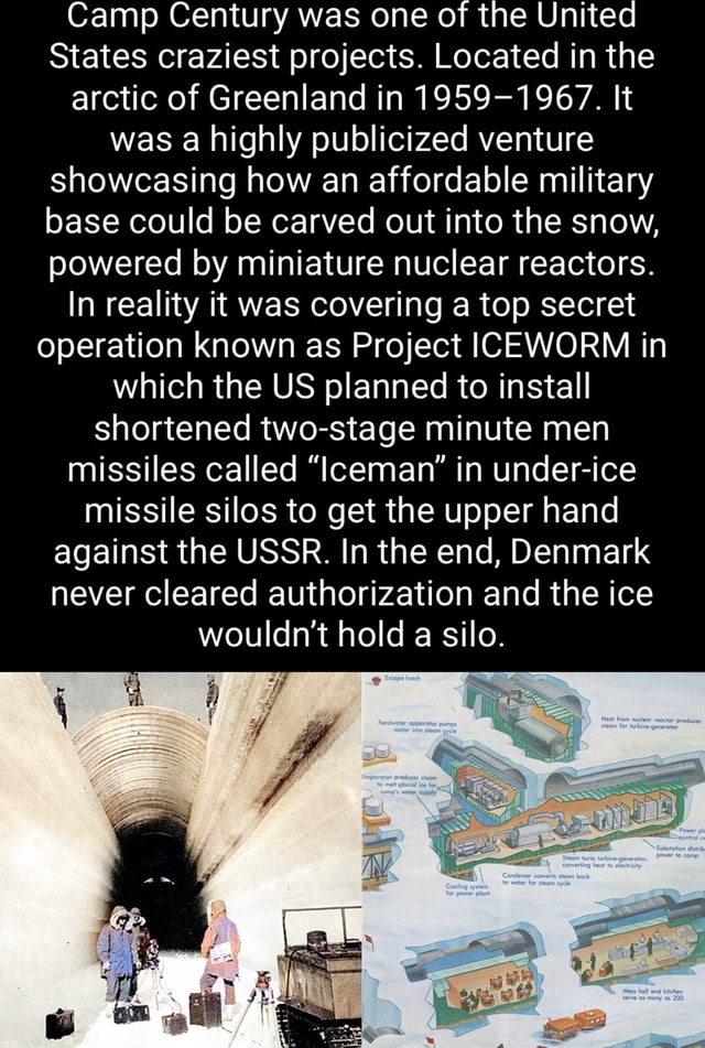 Camp Century was one of the United States craziest projects. Located in ...