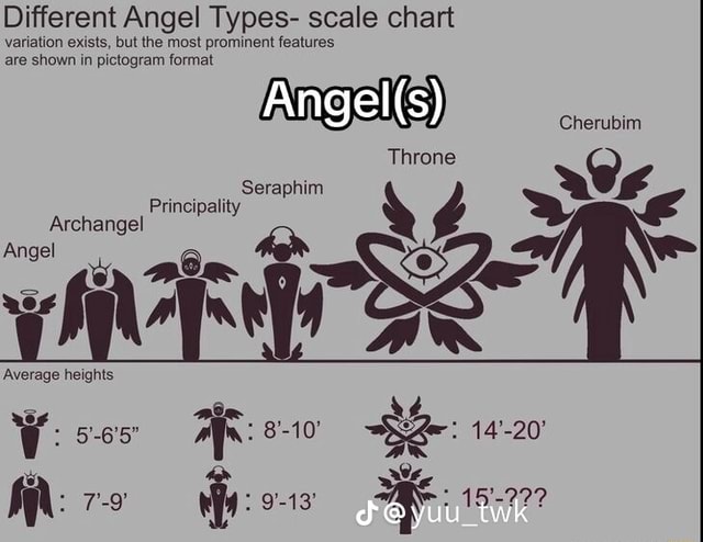 Different Angel Types- scale chart variation exists, but the most ...