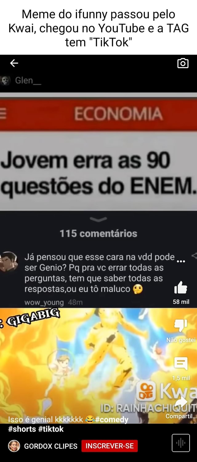 Kwai SE (QMisaka Ele se segurou ao maximo ! 4) US Me segue curte e comenta  no Mago Dublado - iFunny Brazil