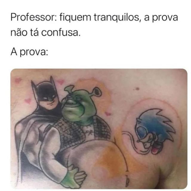 Professor: fiquem tranquilos, a prova não tá confusa. prova: - iFunny Brazil