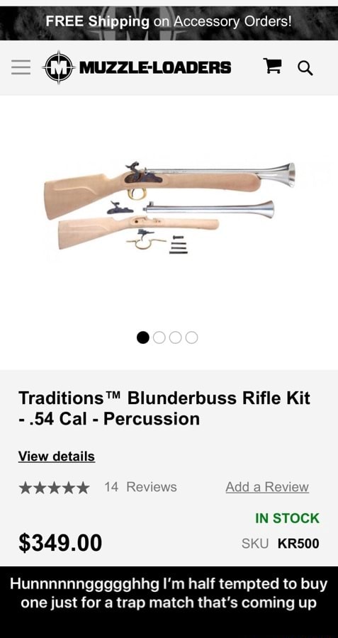 Flintlock Traditions® Blunderbuss Rifle™, .54 Cal