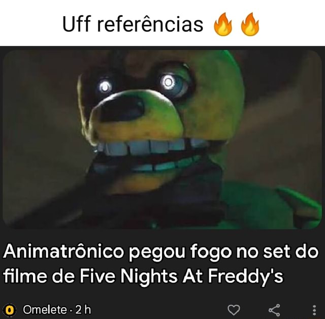 Boneco pegou fogo no set de Five Nights at Freddy's