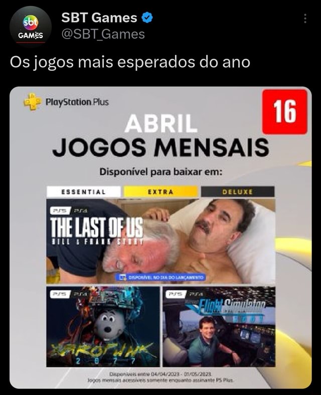 PlayStation Plus – Jogos Mensais: Abril