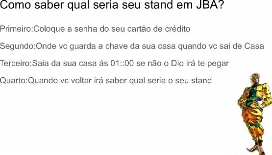 Qual o seu stand