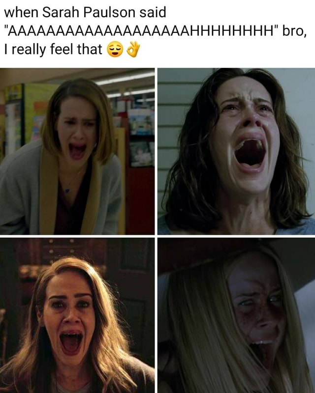 Sarah Paulson meme  Sarah paulson, Memes, Sarah