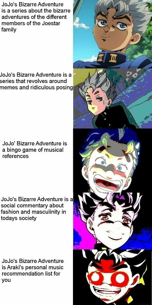 Memes sobre JJBA  Jojo bizarre, Jojo's bizarre adventure, Jojo bizzare  adventure