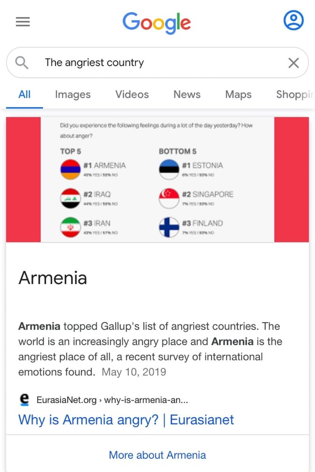 Why is Armenia angry?