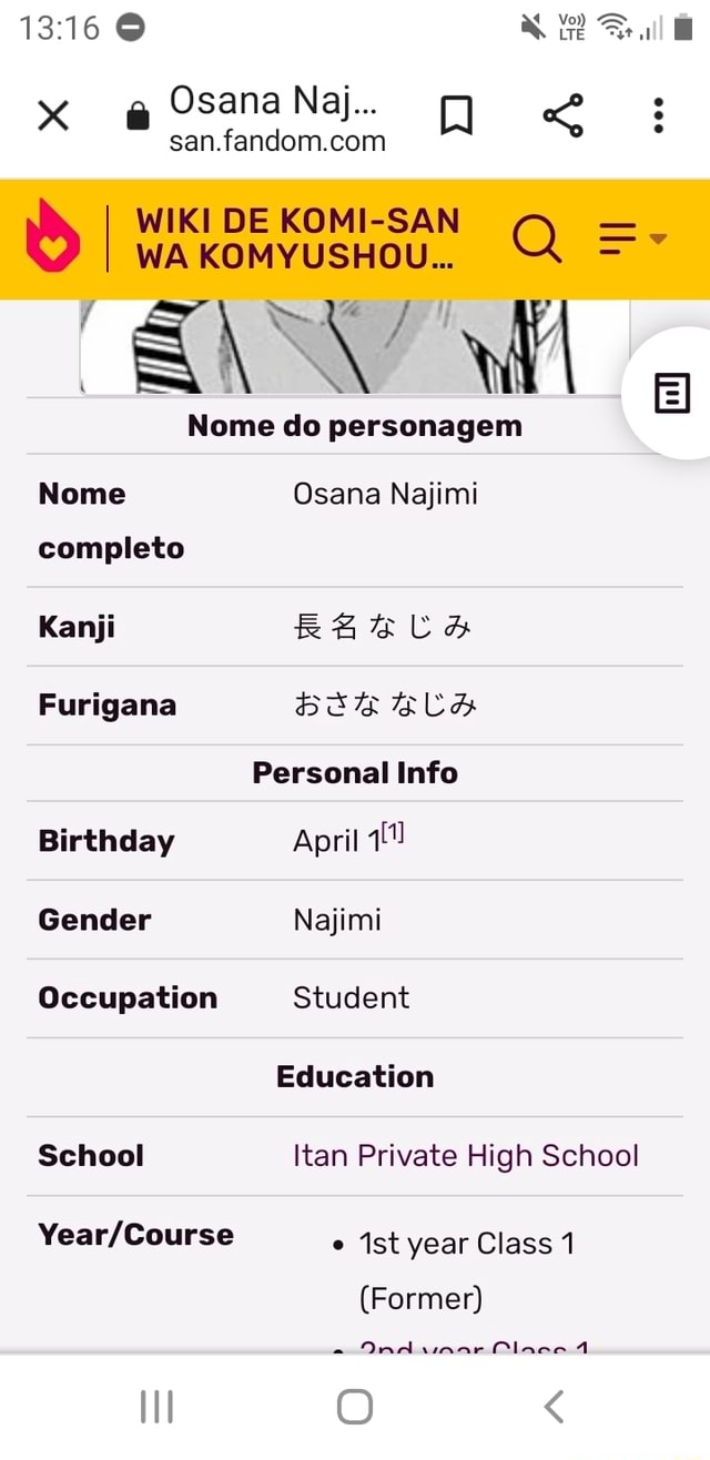 Osana Najimi, Wiki