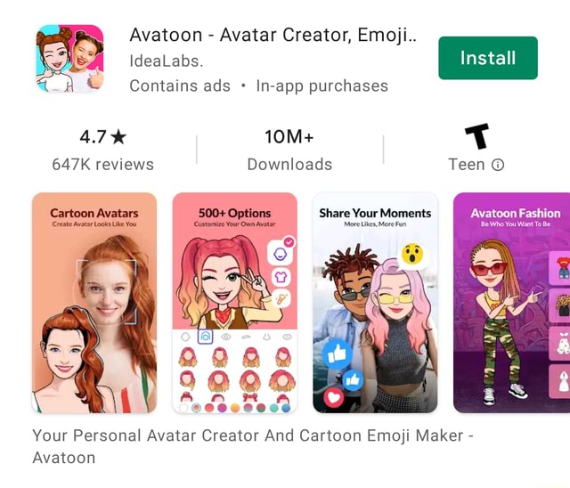 Avatoon: Avatar Creator, Emoji on the App Store