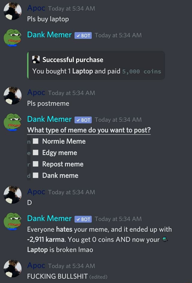 Dank Memer (Discord Bot) (@dankmemerbot) / X