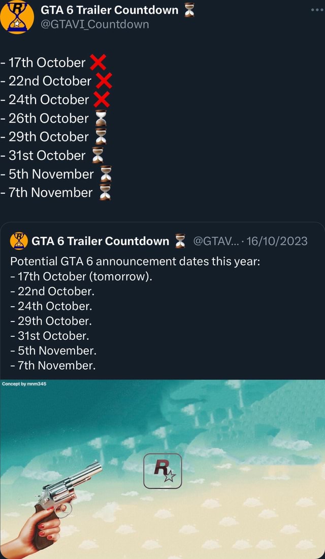 GTA 6 Trailer Countdown ⏳ on X: GTA 6 pre-orders are expected to