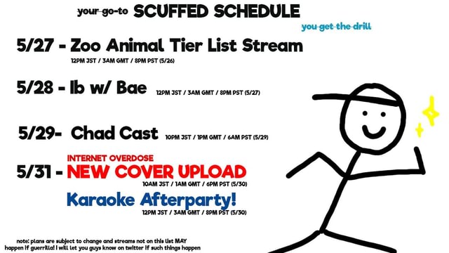 Your ge to SCUFFED SCHEDULE Zoo Animal Tier List Stream 12PM GMT