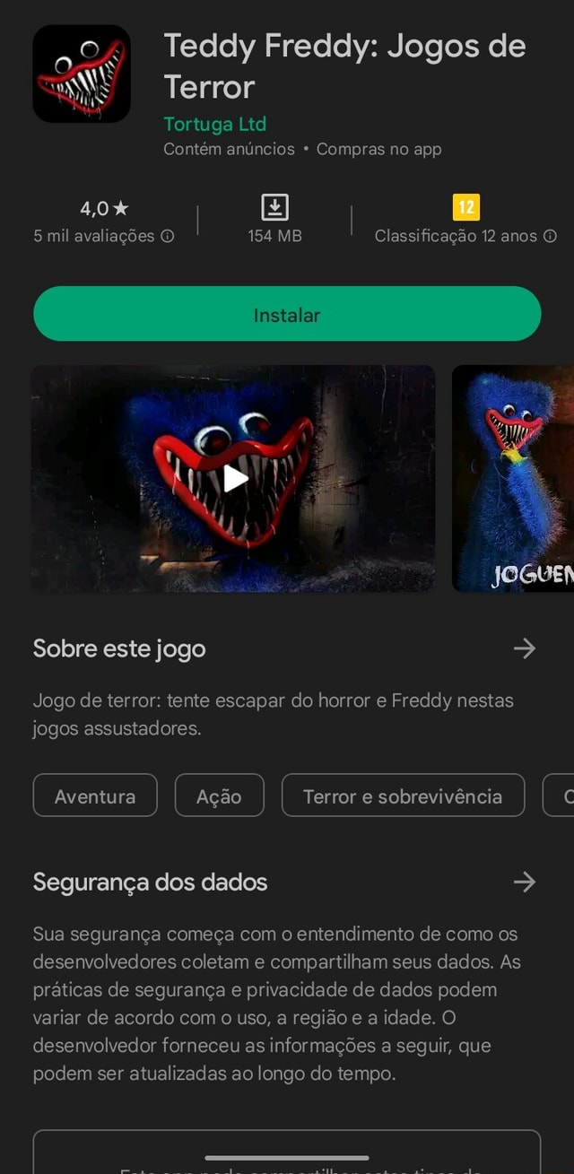 Teddy Freddy: Jogos de Terror – Apps no Google Play