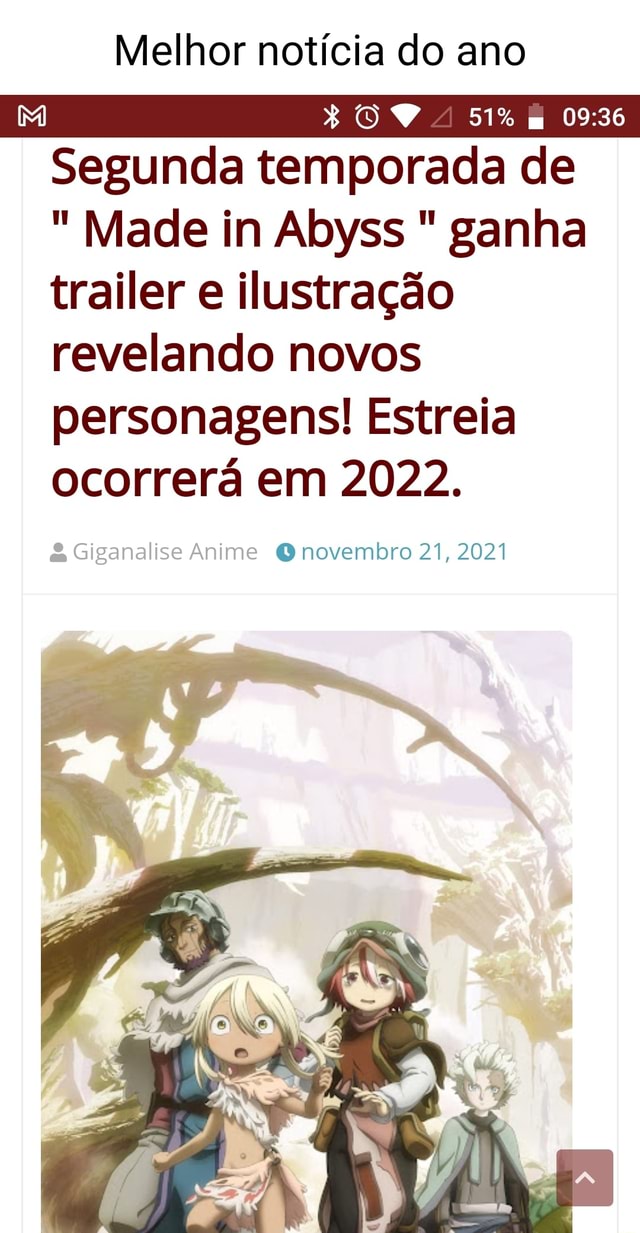  Segunda temporada de Made in Abyss estreia em 2022