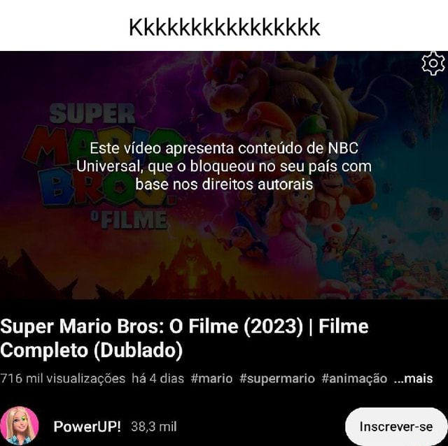 Botaram o filme completo em HD do Mario no  kkkkkkkkkkkk :  r/HUEstation