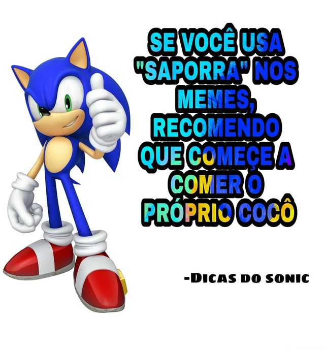 Se você tem foto de perfil de anime opinião não conto mois dicas do Sonic -  iFunny Brazil