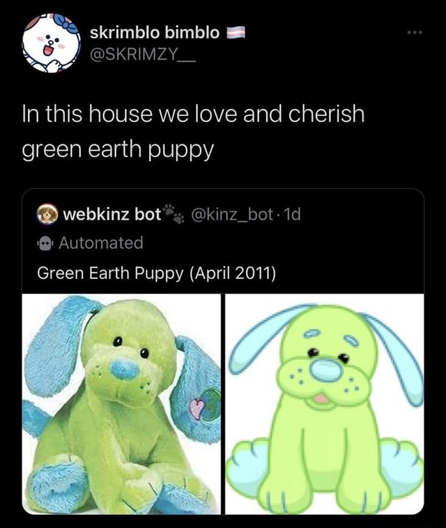 webkinz green earth puppy