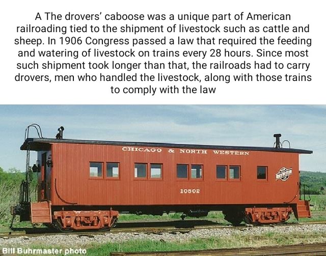 A The drovers' caboose was a unique part of American railroading tied