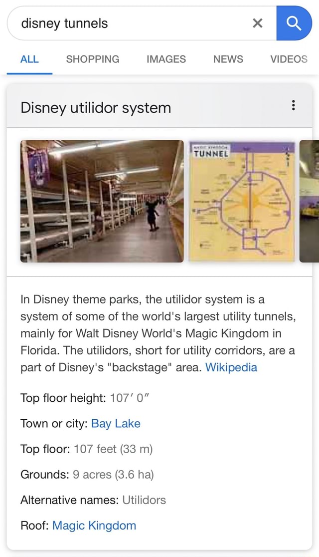 Disney tunnels x Disney utilidor system ¿ In Disney theme parks, the ...