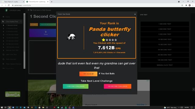 Click Speed Test, CPS Challenge