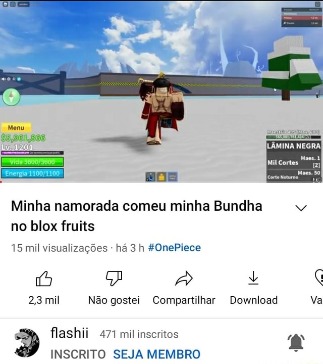 Eu: venço um no blox fruits Meu oponente: - iFunny Brazil