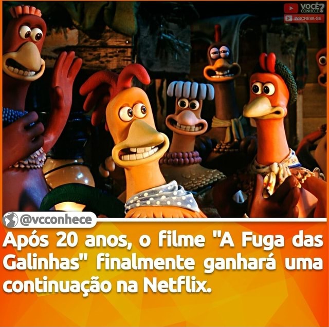 A Fuga das Galinhas: Netflix divulga primeira imagem e título da continuação