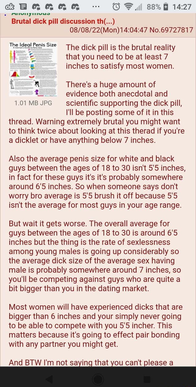 1427 Brutal Dick Pill Discussion Th No69727817 The Ideal Penis Size The Dick Pill Is The