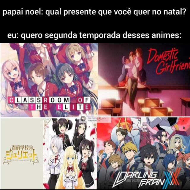 Papai noel: qual presente que você quer no natal? eu: quero