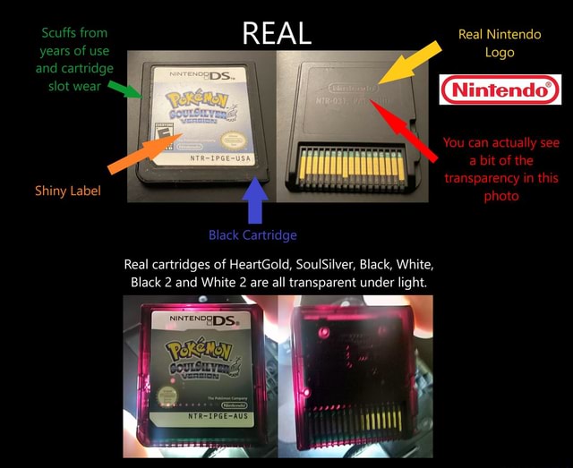 Pokemon HeartGold & SoulSilver for DS - Real or Fake? : r