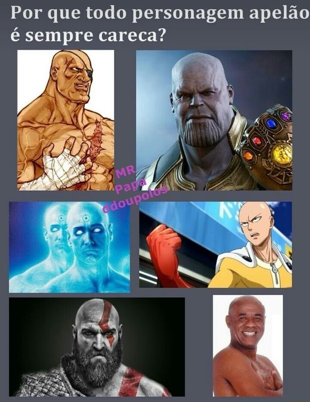 Todo dia algum personagem careca até pegar destaque. DIA: - Todo dia algum personagem  careca até pegar destaque. DIA:1 - iFunny Brazil