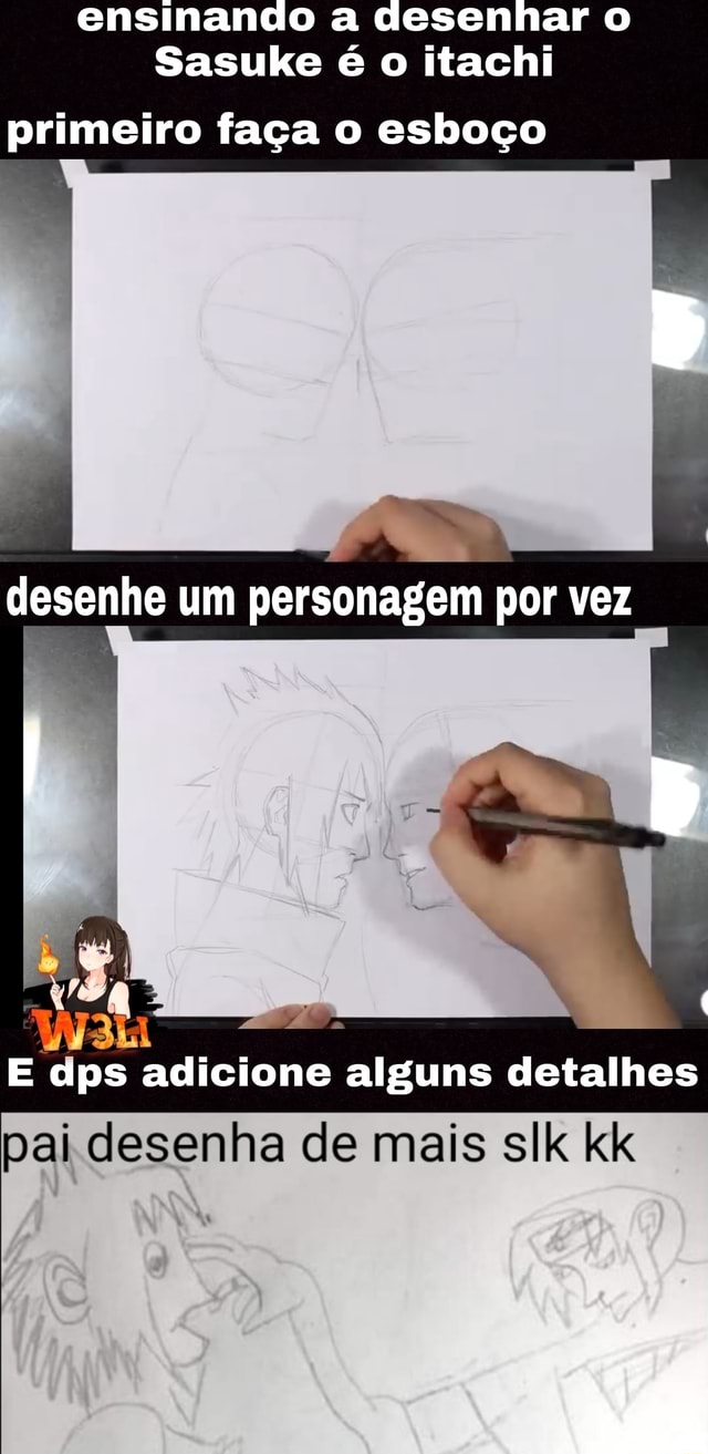 Como desenhar o Sasuke (Fácil)