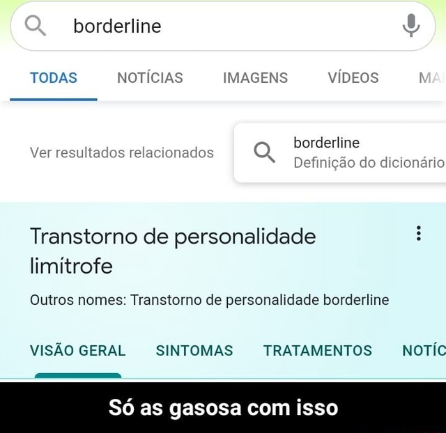 BORDERLINE – TRANSTORNO DE PERSONALIDADE LIMÍTROFE