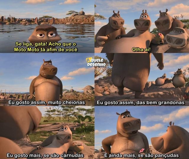 Quando chega na cena do moto moto em madagascar entna hipoPótamo - iFunny  Brazil