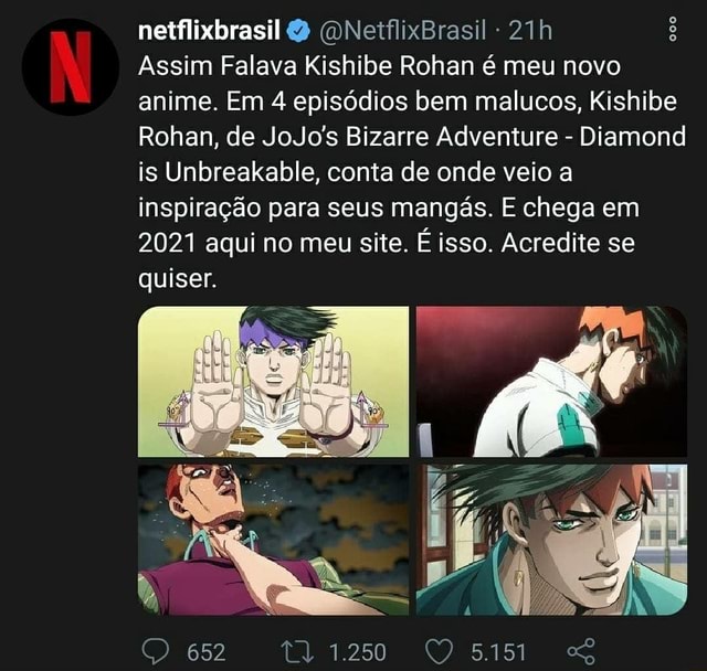 Assim Falava Kishibe Rohan (Dublado) - Lista de Episódios