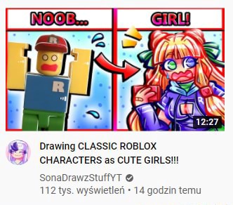 Drawing CLASSIC ROBLOX CHARACTERS as CUTE GIRLS!!! 