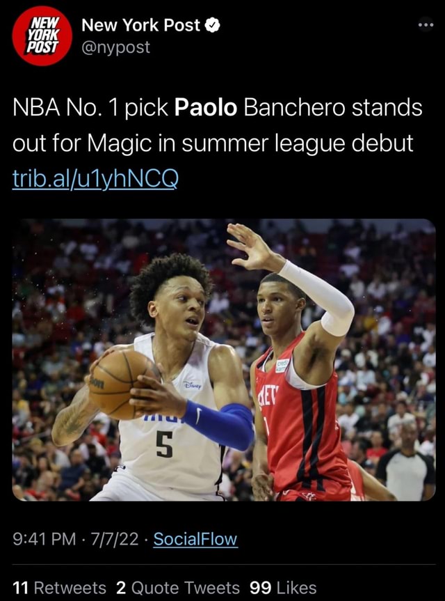 Paolo Banchero embracing pressure of being Magic's No. 1 pick