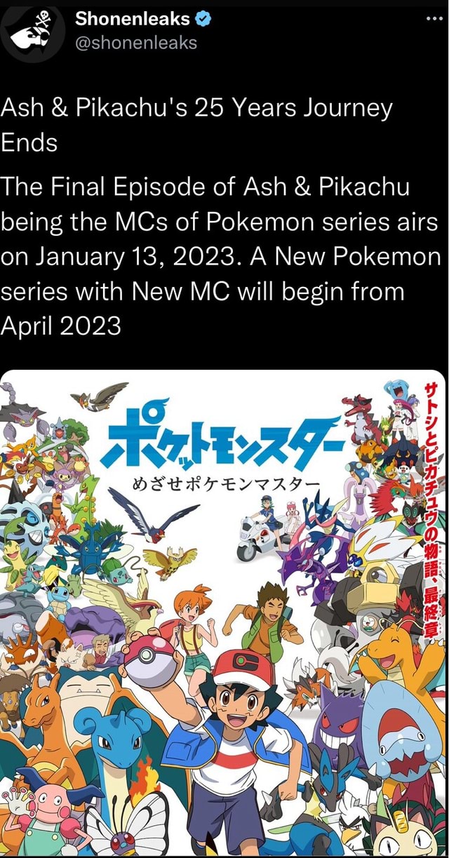 Ash and Pikachu's Pokémon Journey To End After 25 Years; New Anime Project  Announced - Anime Corner