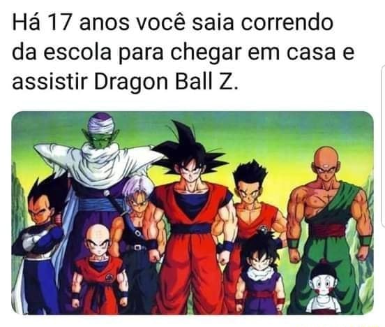 Há 17 anos você sala correndo da escola para chegar em casa e assistir  Dragon Ball Z. - iFunny Brazil