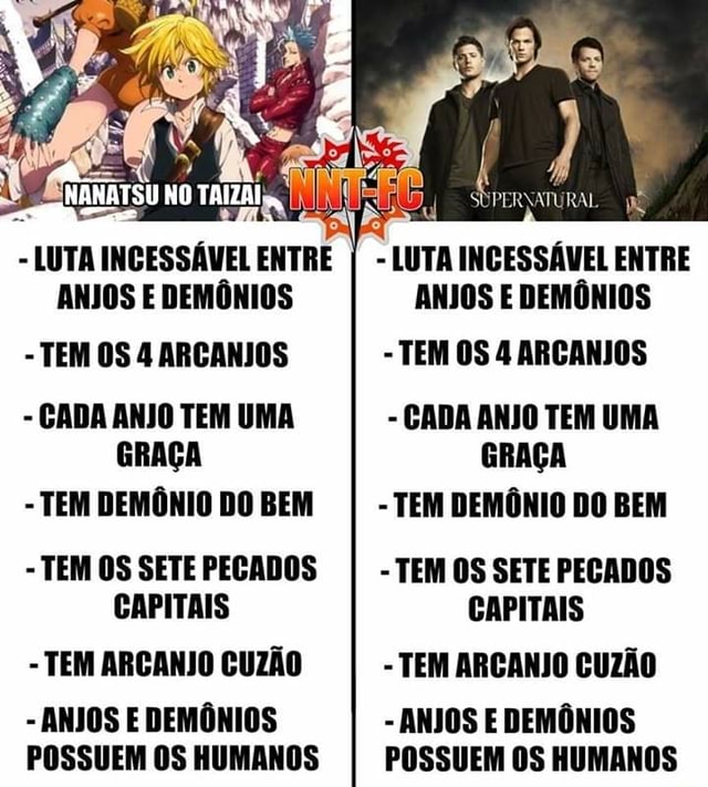 TOP 7 - Animes de Anjos