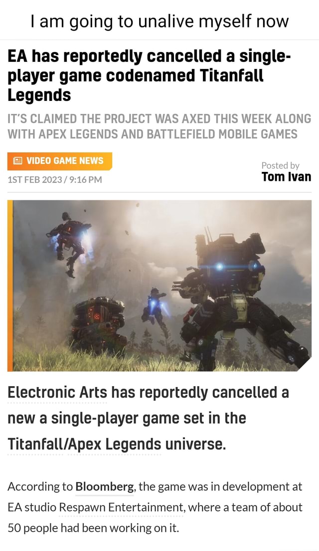 EA cancels development of Apex Legends Mobile, Battlefield Mobile
