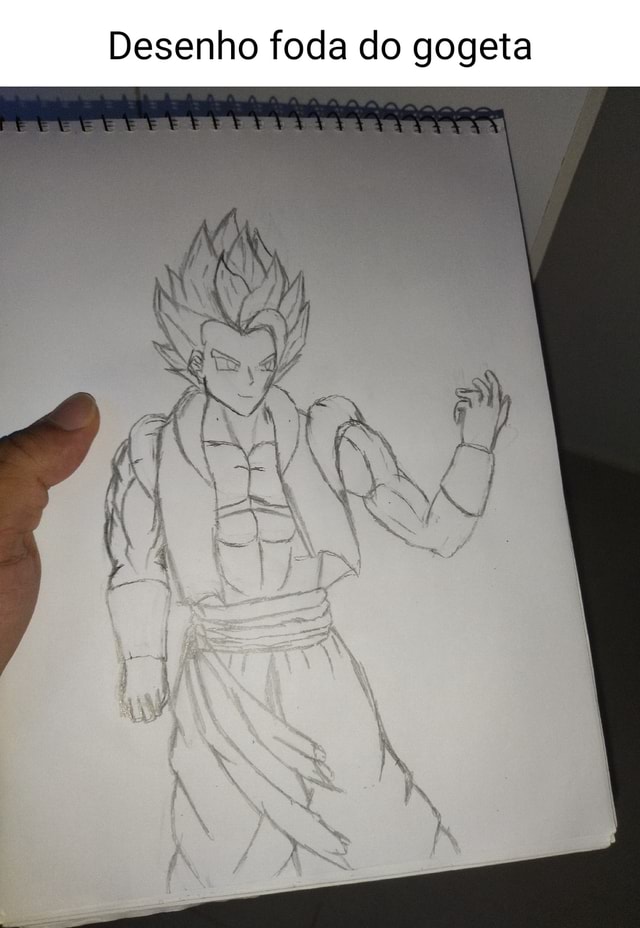 como desenhar o gogeta ssj blue 