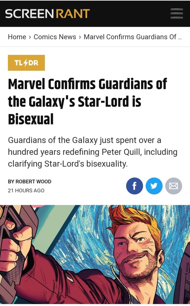 Guardians of the Galaxy Comic Confirms Star-Lord Bisexual, Polyamorous