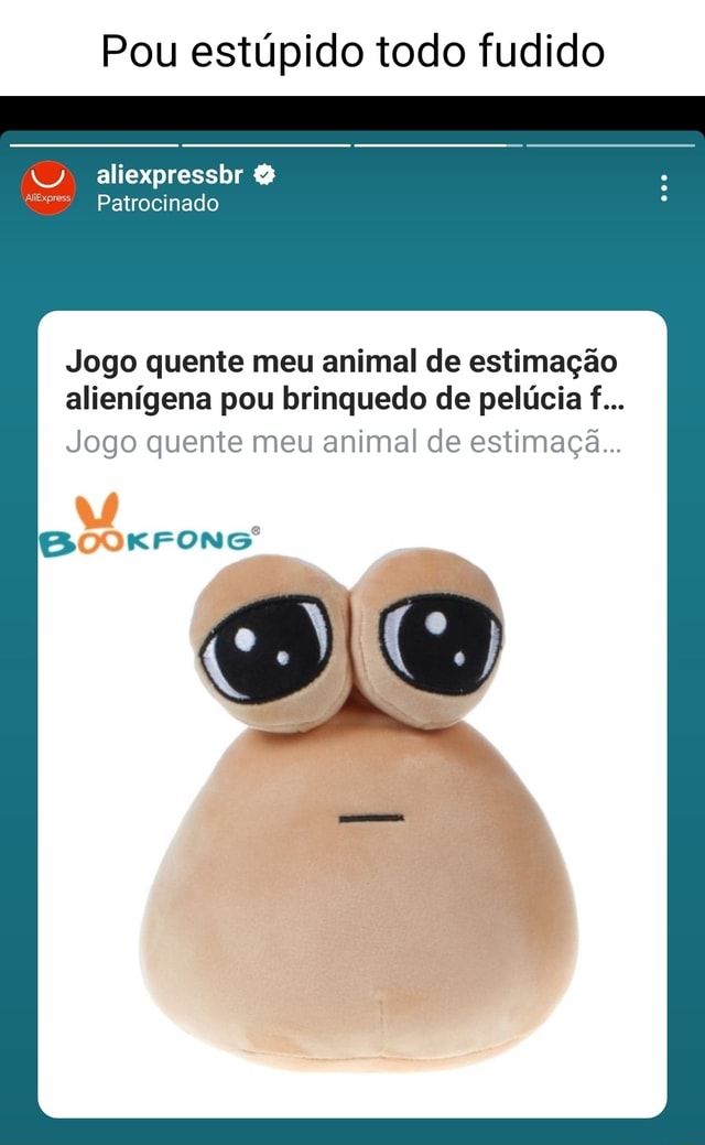 Totalmente viciada nesse jogo do #pou fiz essa pelúcia do jogo. Sabe