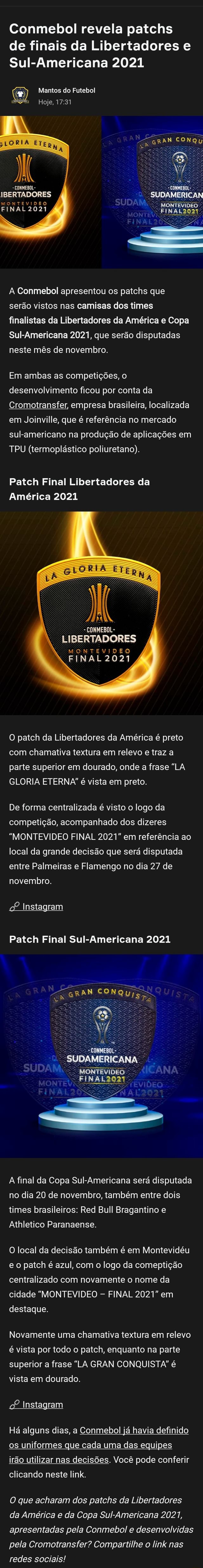 Finais de Libertadores e Sul-Americana de 2021 serão em Montevidé