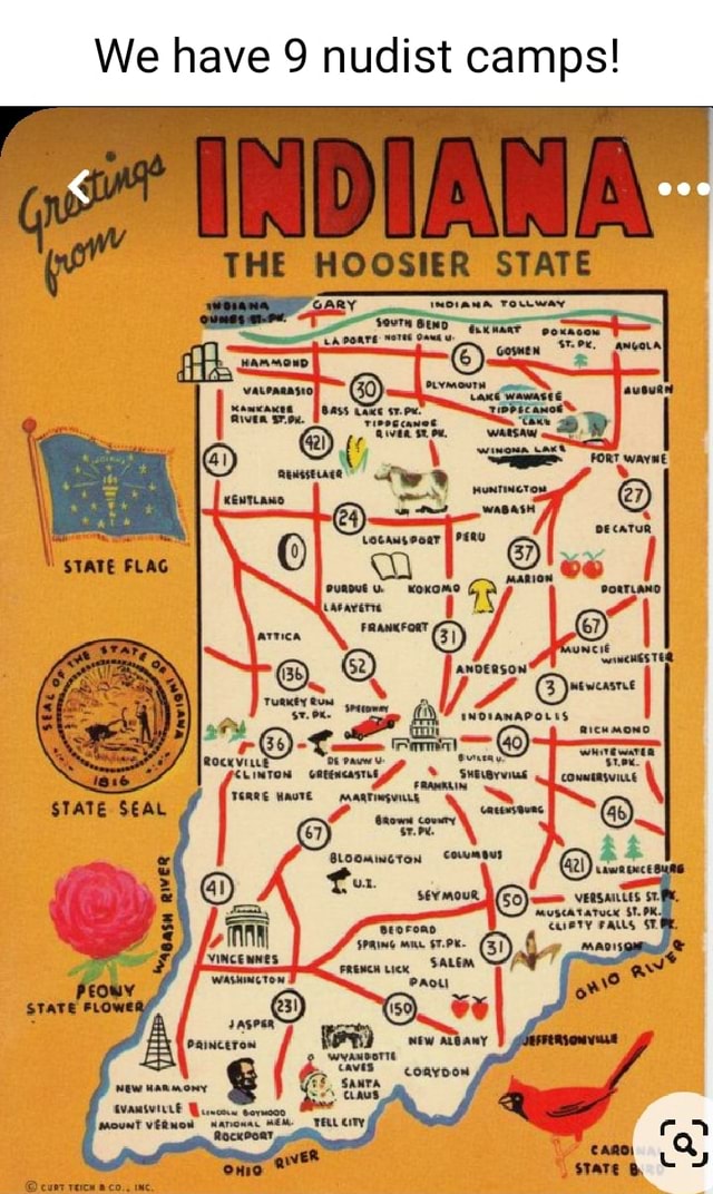 We have 9 nudist camps! THE HOOSIER STATE Lotamseoar @ SecatuR STATE ...