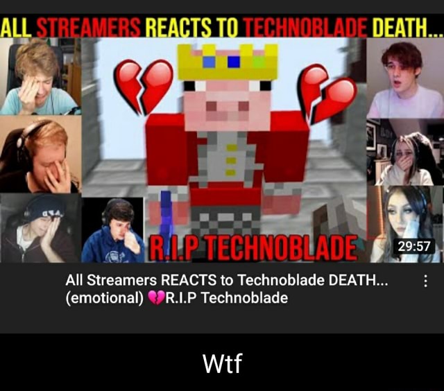 More Streamers REACTS to Technoblade DEATH (emotional) R.I.P TECHNOBLADE  💔 