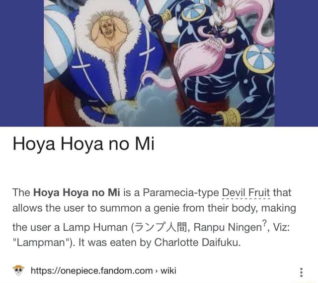 Hoya Hoya no Mi Devil Fruit in One Piece