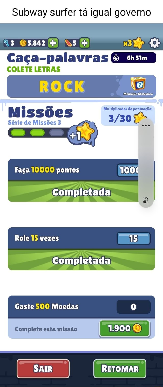 🔴No coin subway surf - tentando fazer o desafio das 3 moedas no