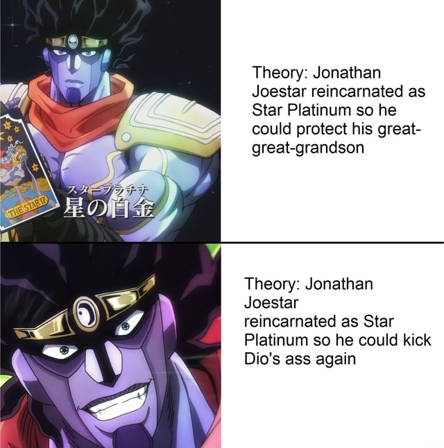 Theory: Jonathan Joestar reincarnated as Star Platinum so he could ...